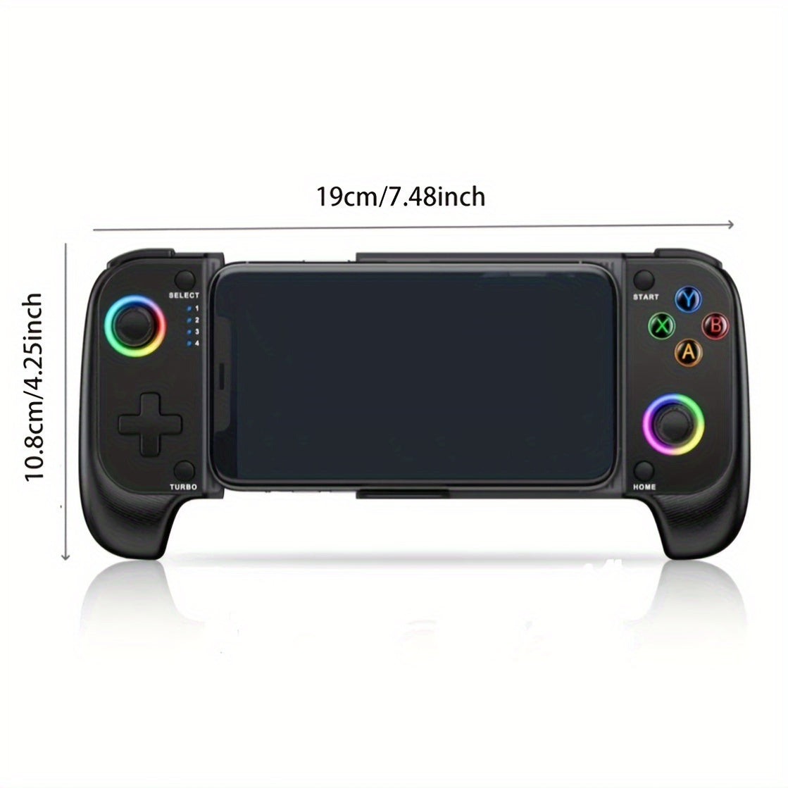 Wireless RGB Mobile Game Controller for Android iPhone Dual Hall Joysticks Streaming Remote Games Compatible with Xbox Game Pass and Apple Arcade