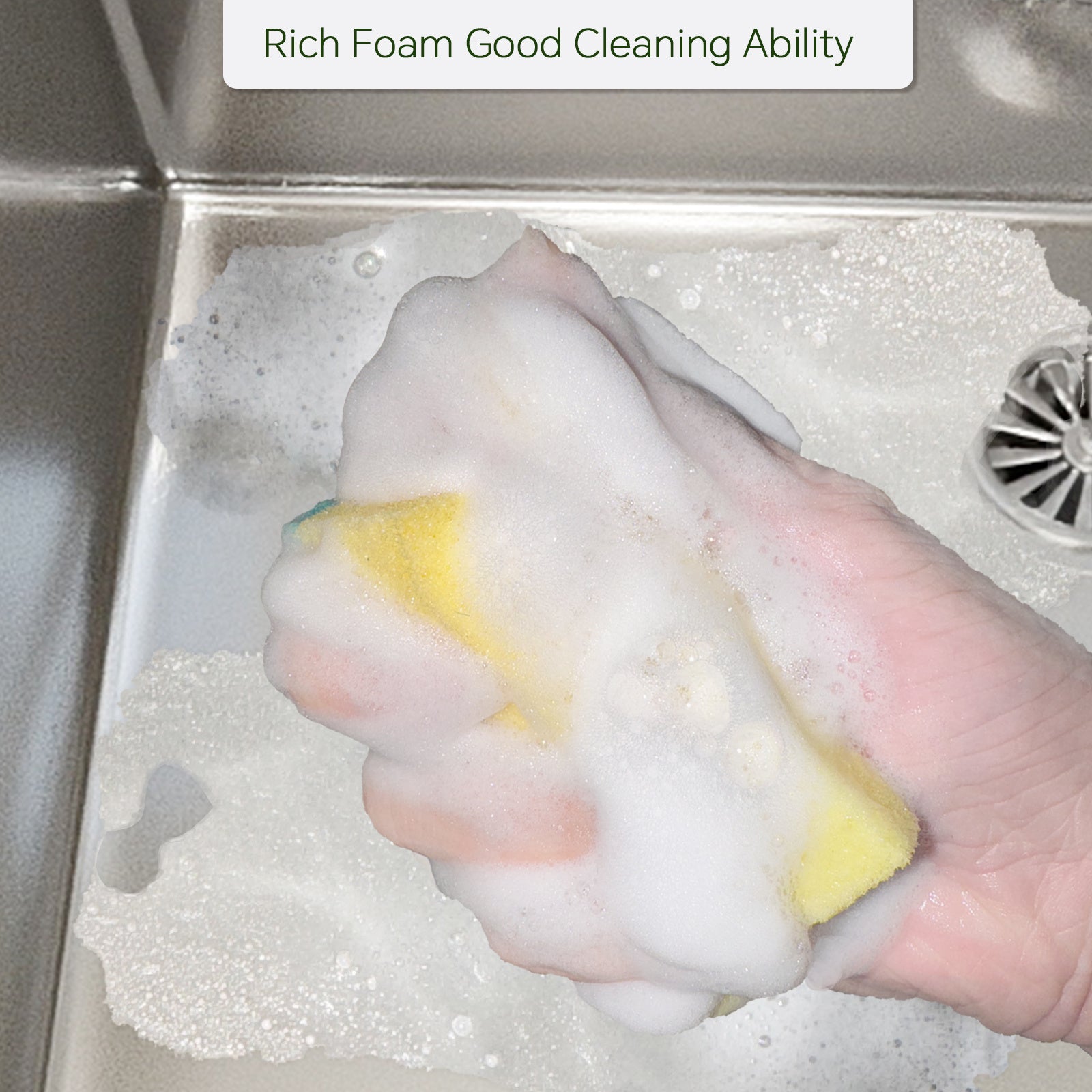 Double-Sided Cleaning Sponge Soft Absorbent and Scrubbing for Stains