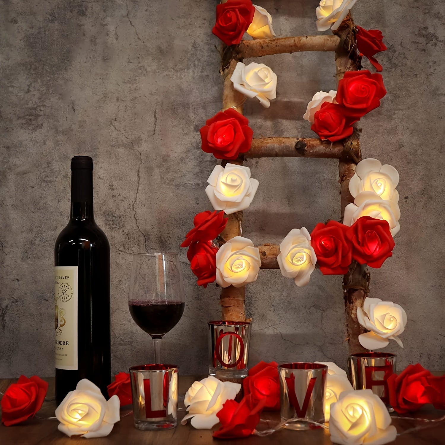 Luces de hadas con batería para ocasiones románticas, Día de San Valentín, cumpleaños