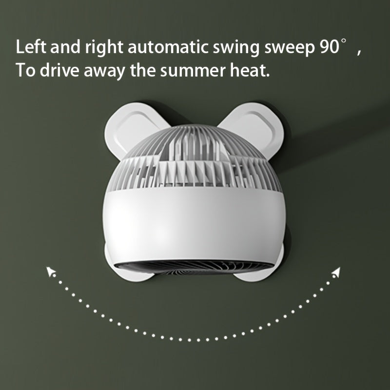 Table Fan with Remote Control Oscillation USB Power 10 Speeds Timer