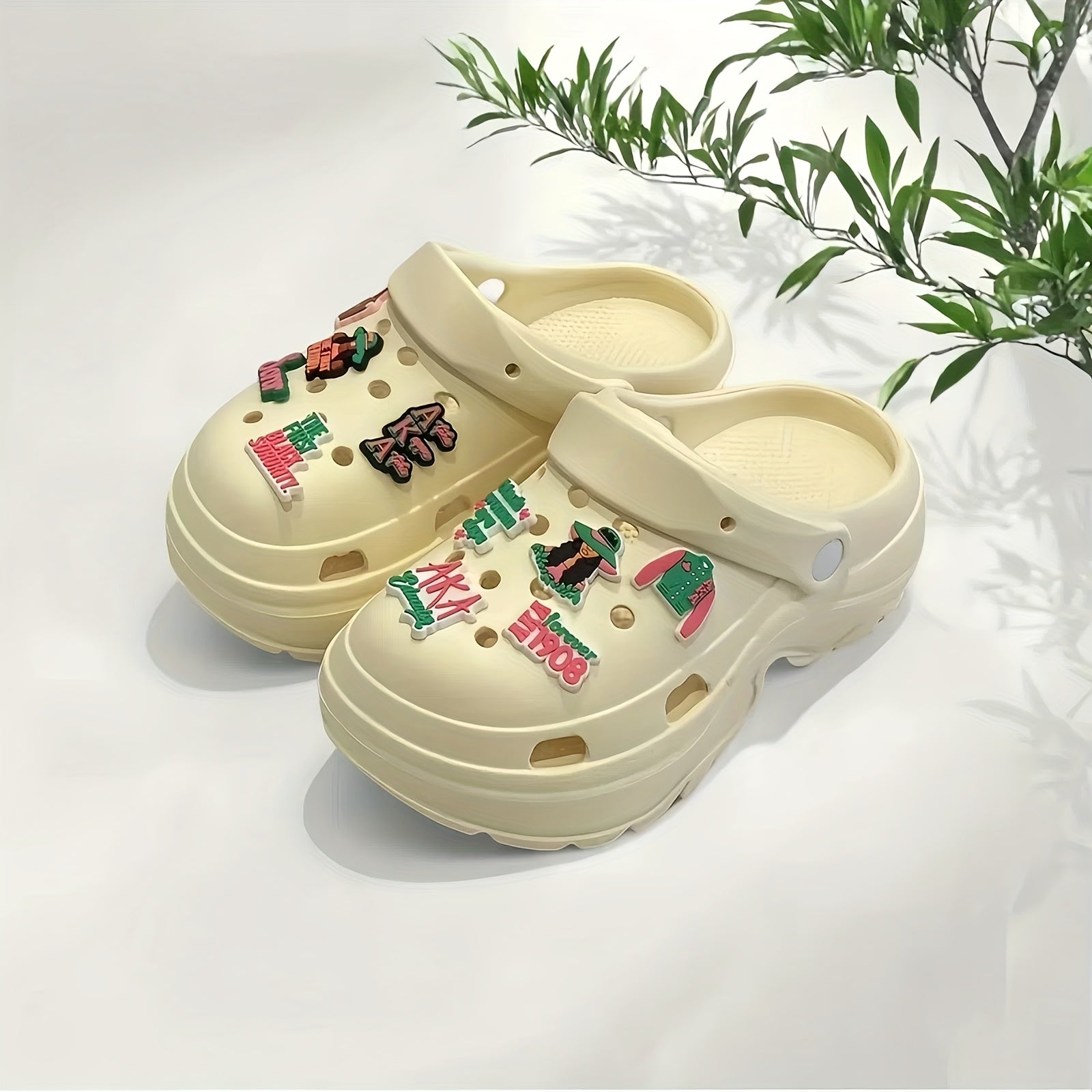 Women’s Summer EVA Hollow Breathable Sandals Non-Slip Garden Beach Shoes