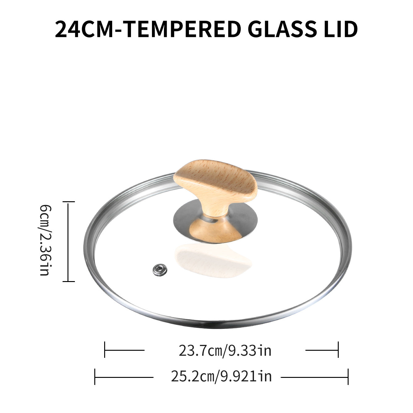 Stainless Steel Glass Pot Lid for Soup Milk and Flat Cooking Pots