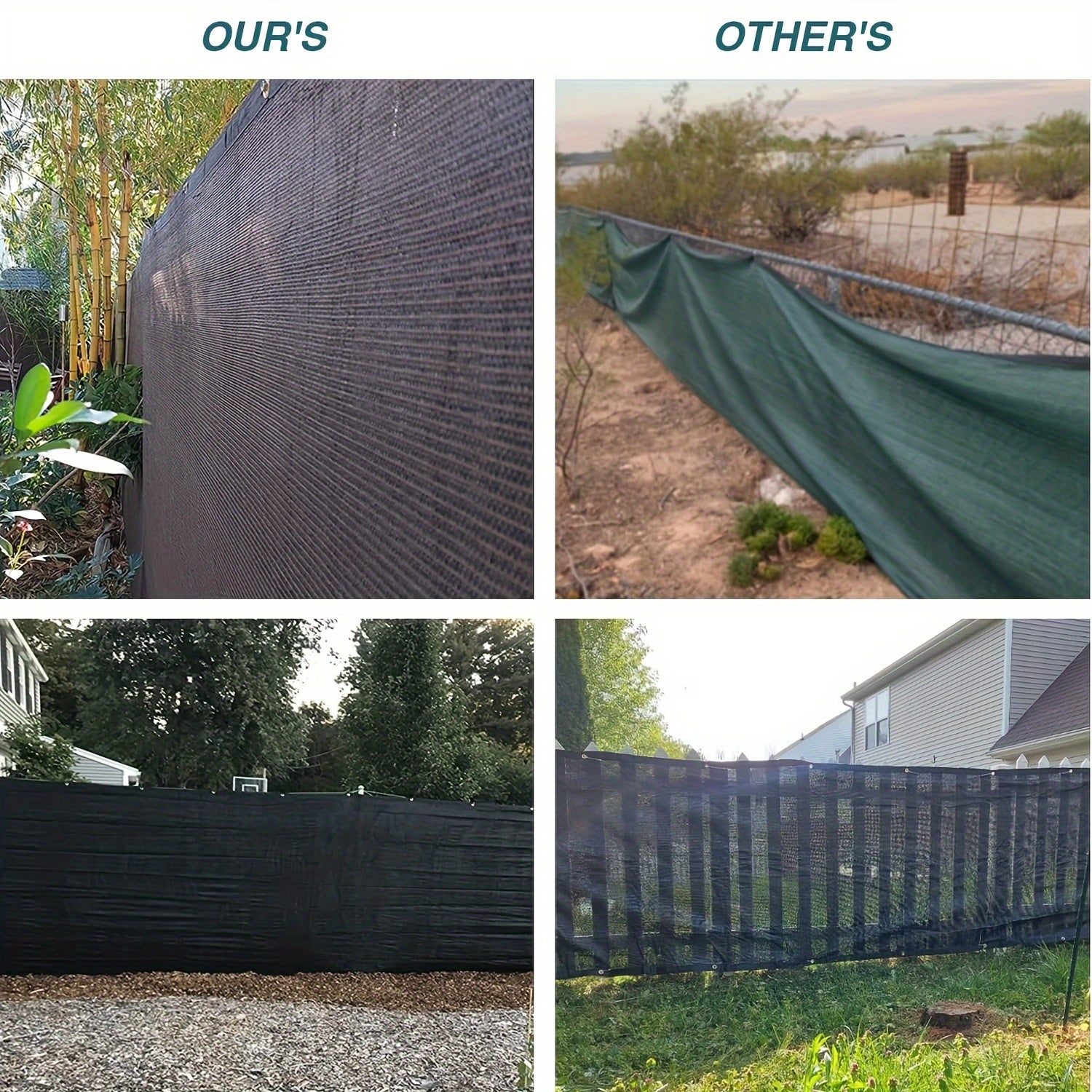 6-Foot Heavy Duty Privacy Fence Screen for Garden UV Protection Windproof Brown