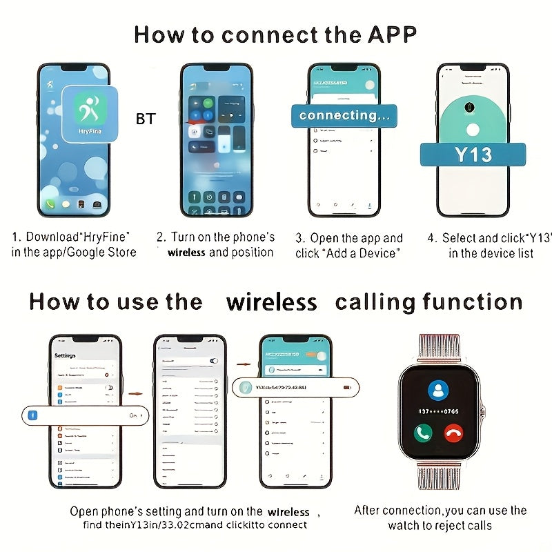 Gender-Neutral Smartwatch with Color Touch Screen, Personalized Dial, Compatible with Android and iOS