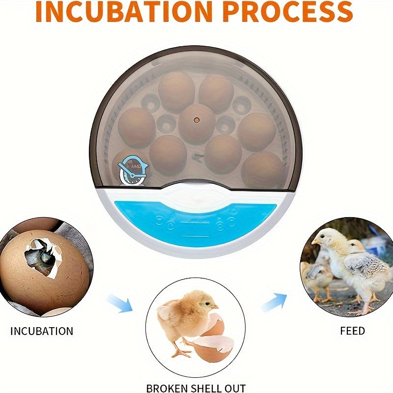 Yangi tuxum inkubatoru, havo aylanishi va bir xil isitish, LED yoritish, tovuq, o'rdak, quyon va hind tovuqlari tuxum qo'yish uchun mos.