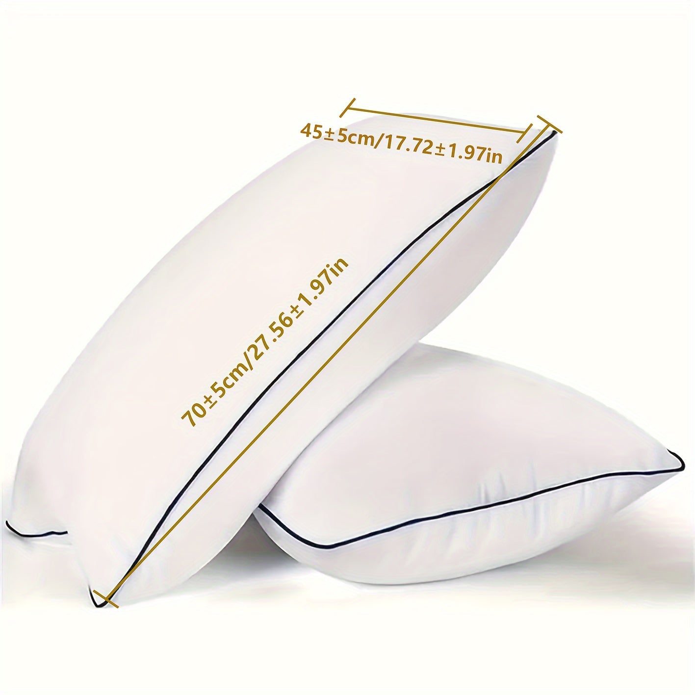 Cooling Sleep Pillow Standard Size Filled with Soft Down-Alternative Support for Back Side Stomach Sleepers