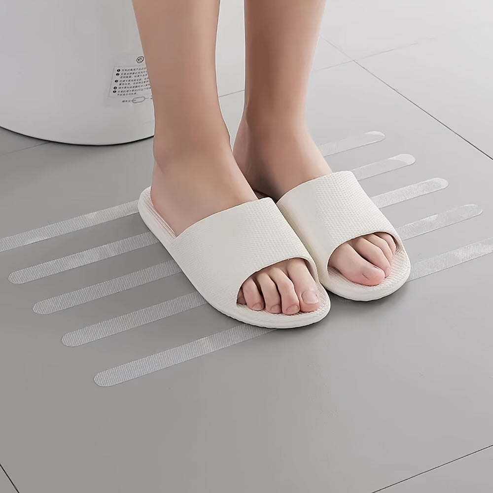 Набор из 5 прозрачных противоскользящих полос для безопасности в ванных комнатах, душевых, лестницах и на полах