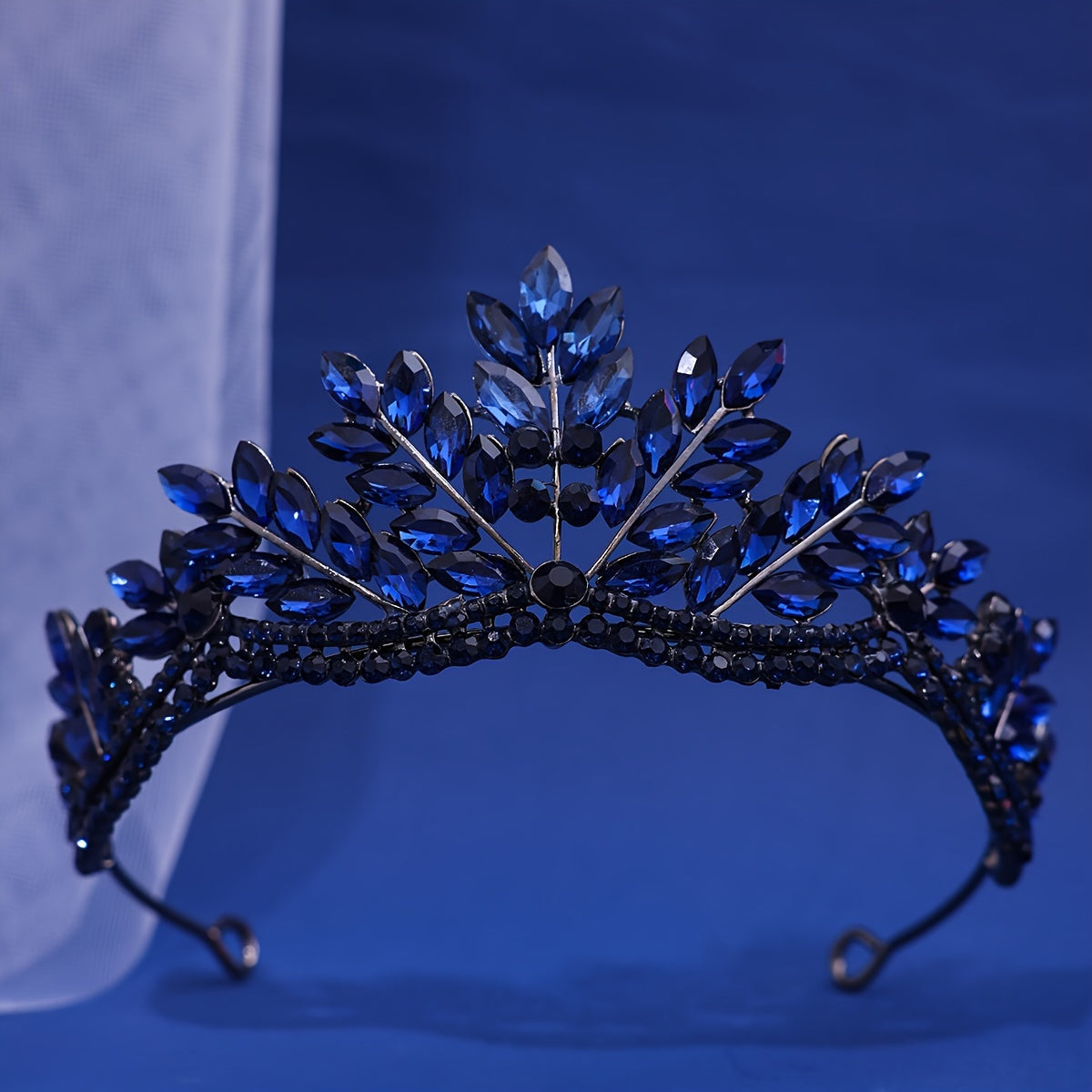 Accesorios para peinado de novia en estilo barroco con corona de cabello de aleación y pedrería para mujeres