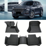 Car Floor Mats Leather Seven-Piece Set All-Weather Durable Easy to Clean