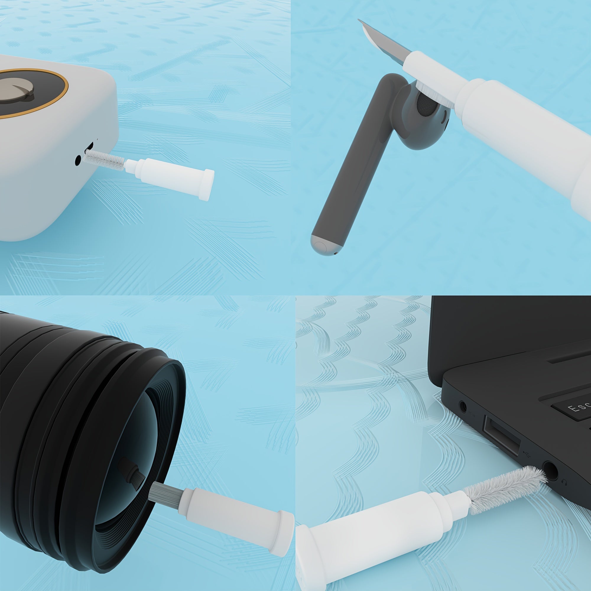 Multi-Device Cleaning Kit for AirPods Phones Cameras and Computers
