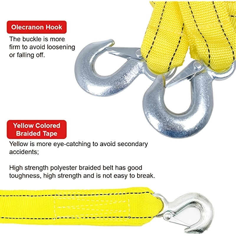 Nylon Towing Rope with Storage Bag for Vehicle Emergency Recovery