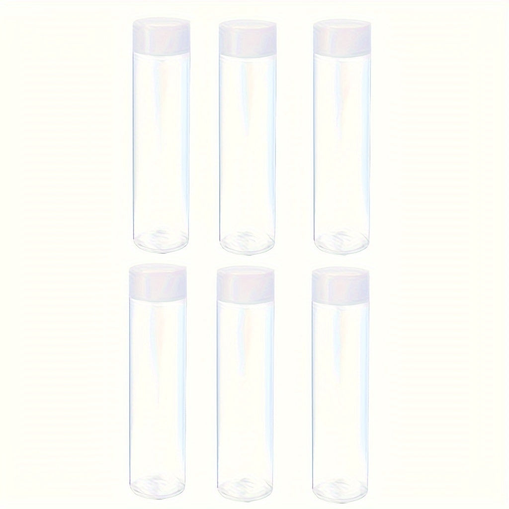Six Clear Plastic Sensory Bottles 10oz Reusable Classroom Craft Party Supplies