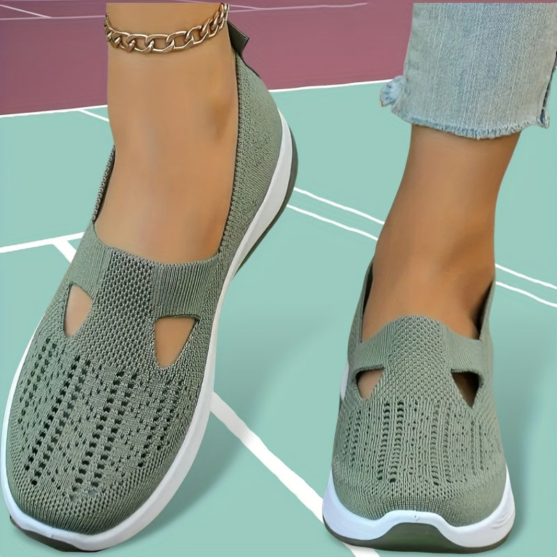 Ayollar uchun nafas oluvchi tarmoqli slip-on sport poyabzali, kundalik yurish uchun, turli ranglarda