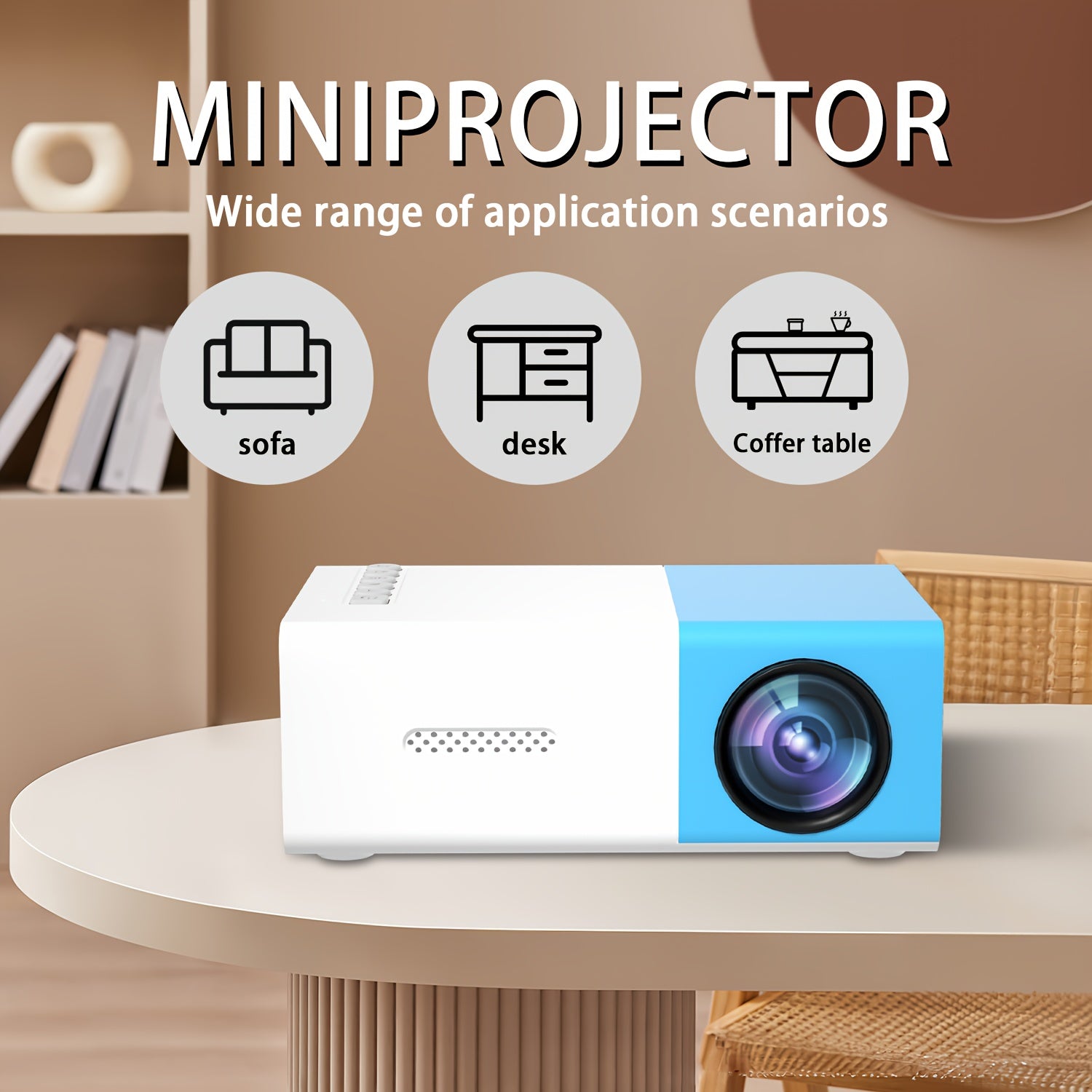 Mini Projector LED Portable Home Cinema 1280x720 HD 30000H Playtime Remote