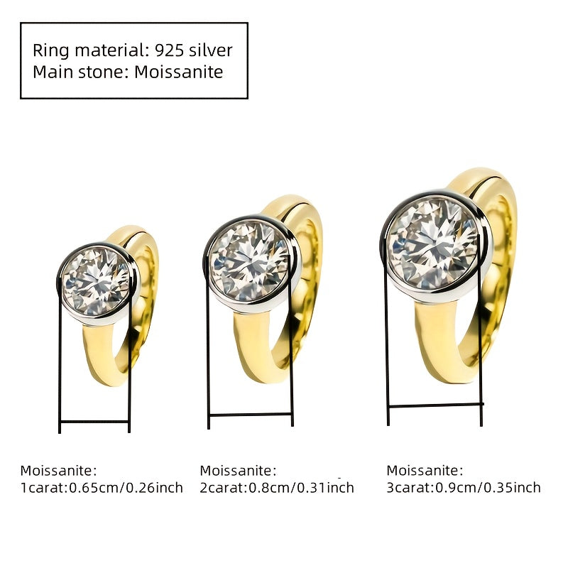 Vintage Boho uslubidagi 3 karat Moissanite suv to'lqinli uzuk ayollar uchun