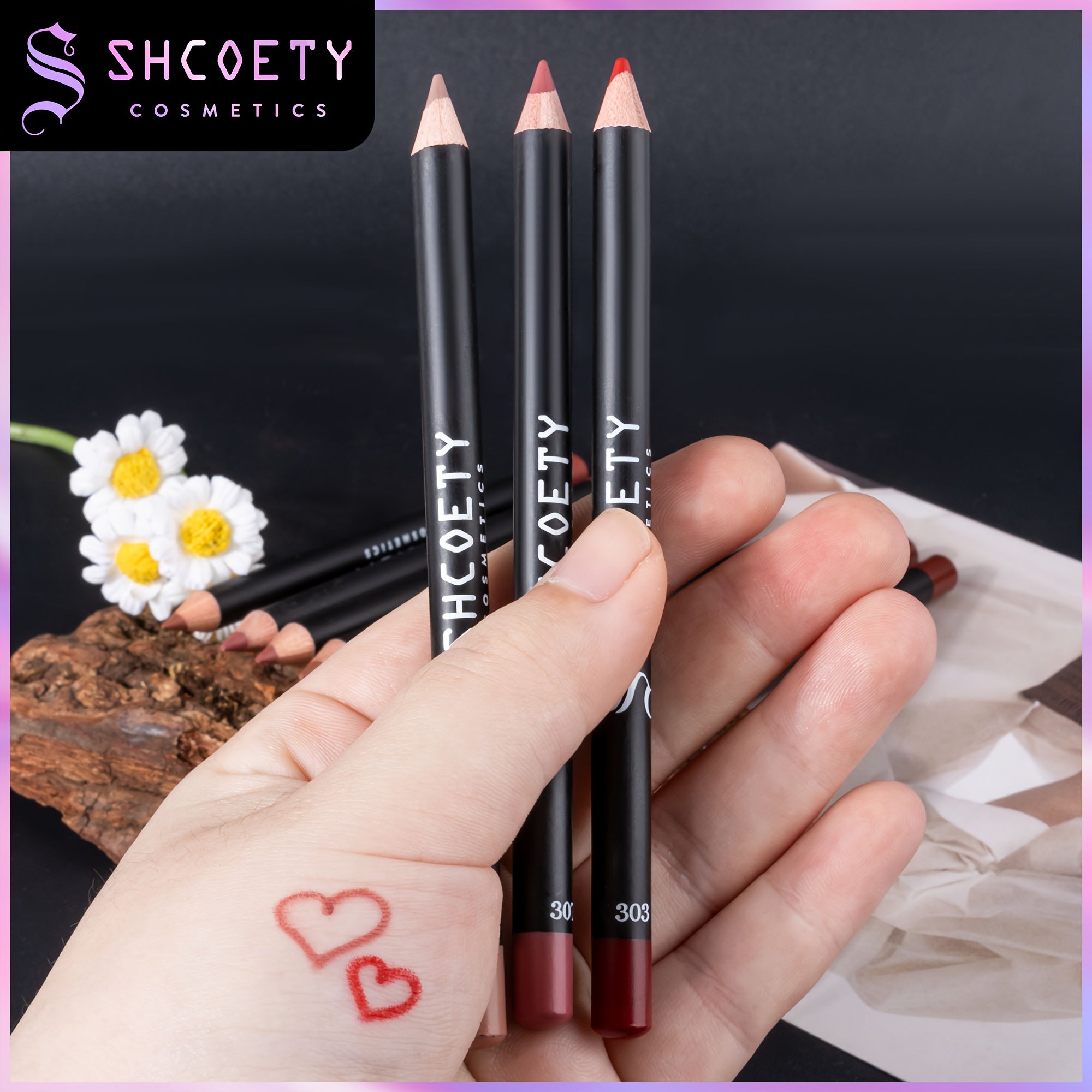 Set de perfiladores de labios para mujer, 12 colores, a prueba de agua, resistente al sudor, de larga duración