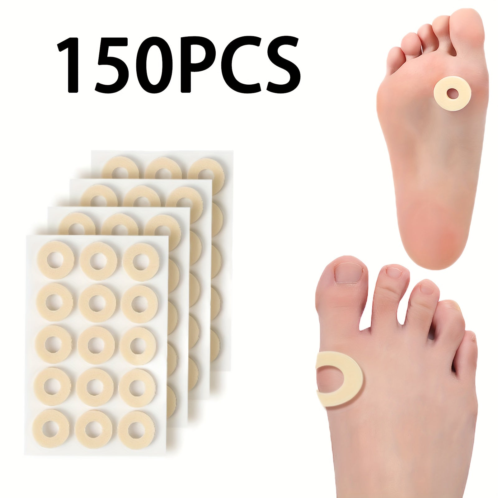 Unisex Latex Callus Foot Pads Set 60/90/150pcs for Heel Care Hiking