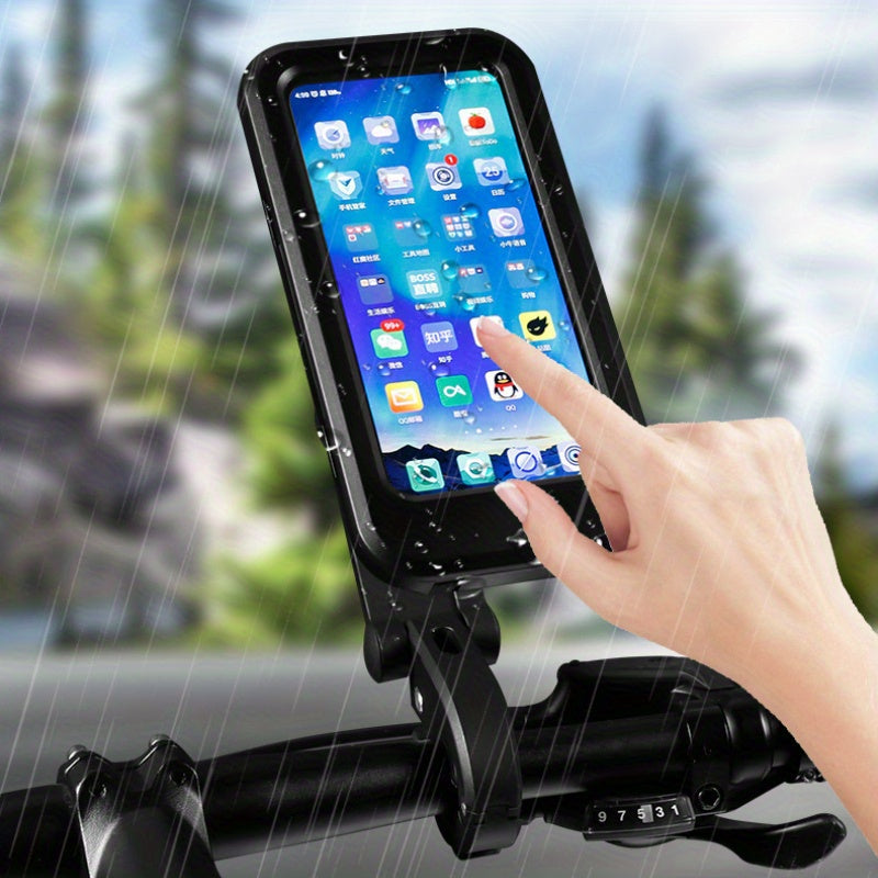 Universal Waterproof Shockproof Motorcycle Bicycle Phone Holder GPS Mount