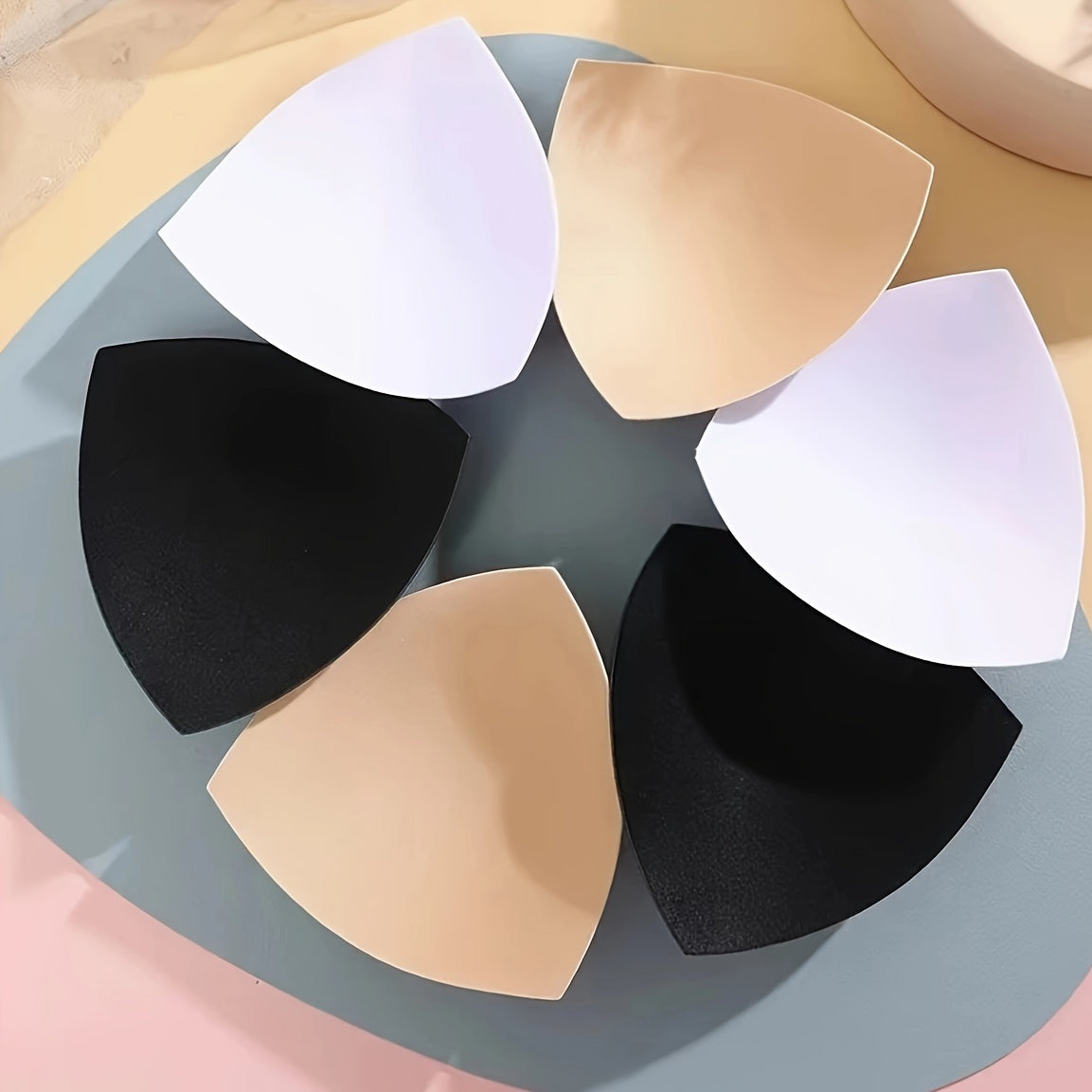 Women's Invisible Triangular Sponge Bra Pads Set for Support and Enhancement