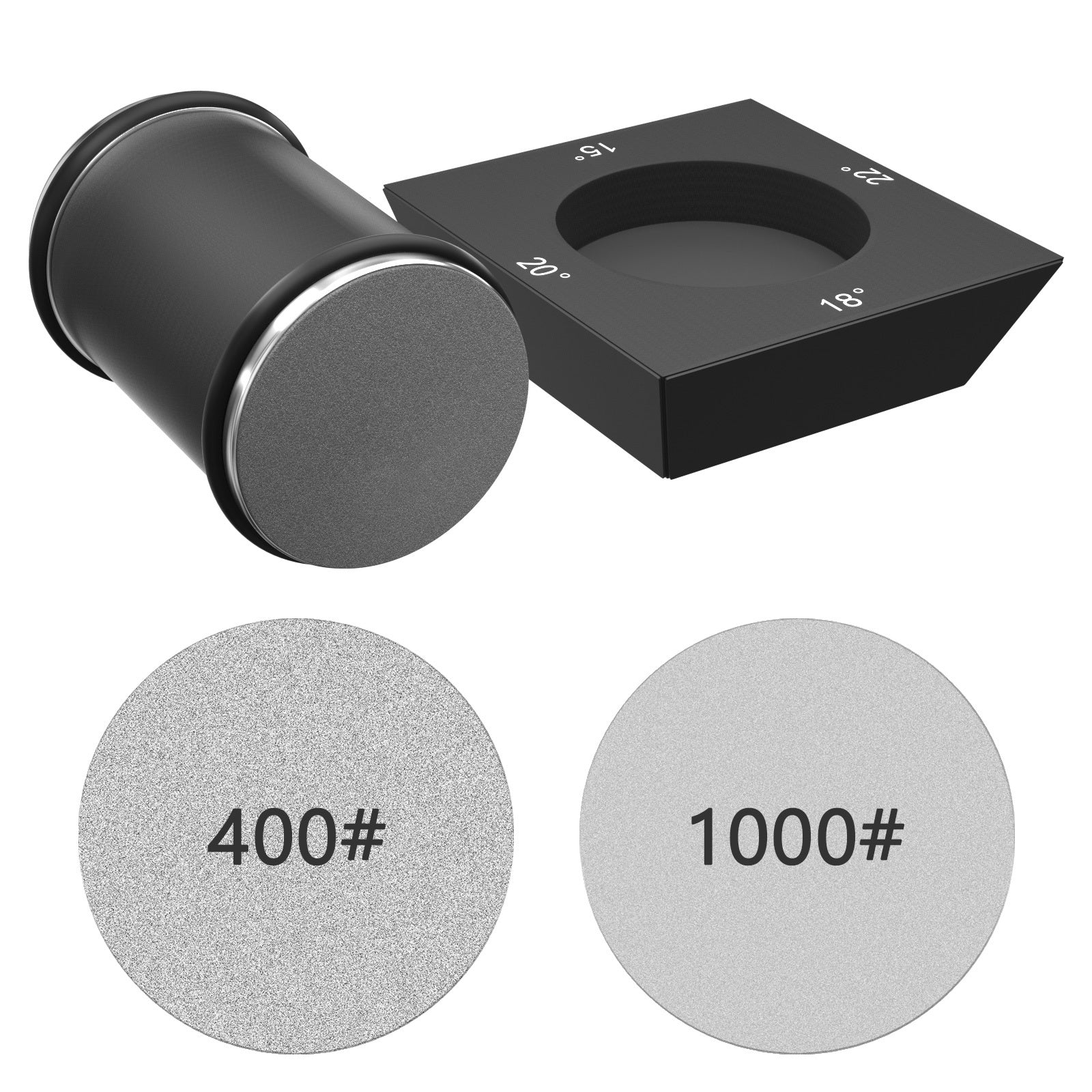 Qora pichoqni shimgich bilan 4 burchak qoʻllanma bilan oshxona pichoqlari uchun qoʻlda tizim bardoshli