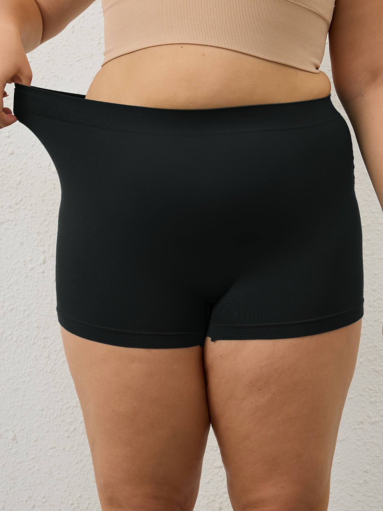 Plus o'lchamli yuqori elastikli boxer brieflar erkaklar uchun nafas oladigan, barcha mavsumlarga mos, qora