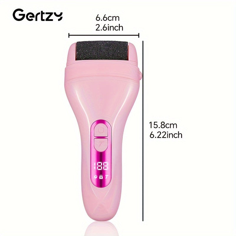 GERTZY USB qayta zaryadlanadigan elektr kallus olib tashlagich, ikki boshli va uzoq muddatli batareya bilan