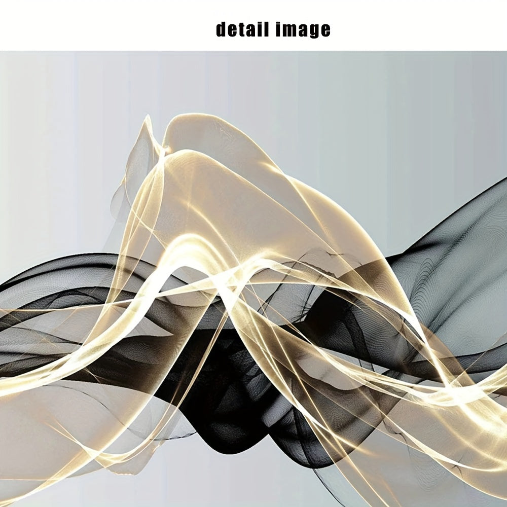 Modern Canvas Wall Art Abstract Black and Gold Mesh Geometric Print for Living Room Bedroom Office