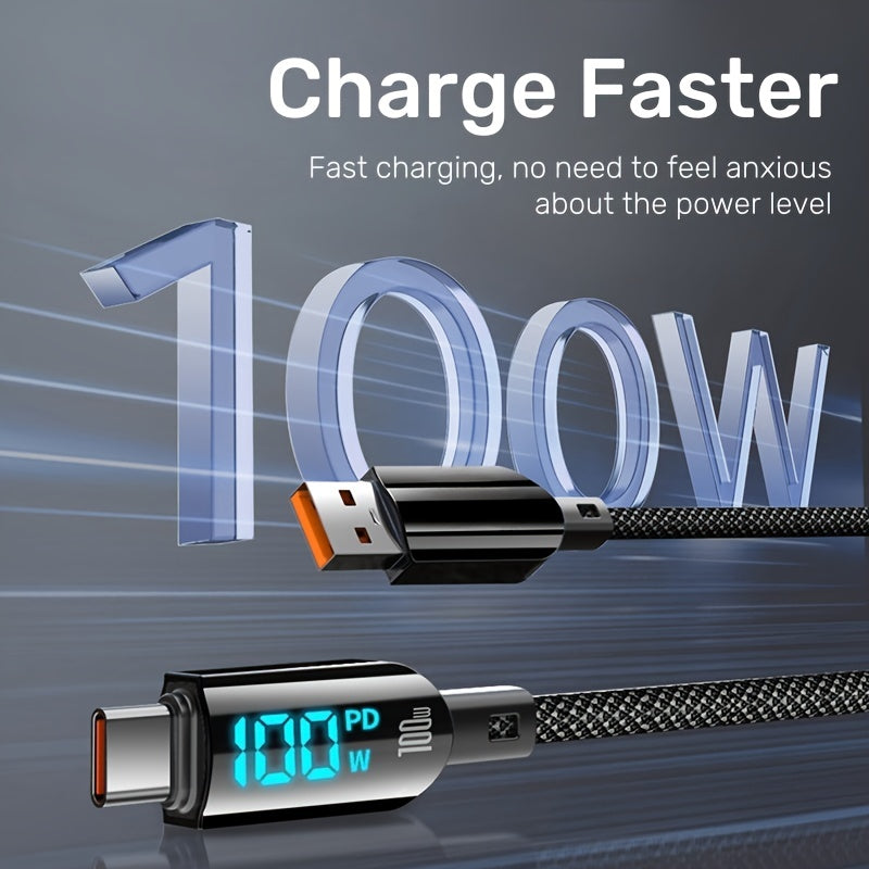 Tez zaryadlash imkoniyatiga ega, real vaqt rejimida raqamli ko'rsatkichga ega to'quv ma'lumotlar kabeli, yuqori tezlikda uzatishni qo'llab-quvvatlaydi, 100W USB-A dan Type-C ga va 60W Type-C dan Type-C ga, turli interfeys variantlari bilan.