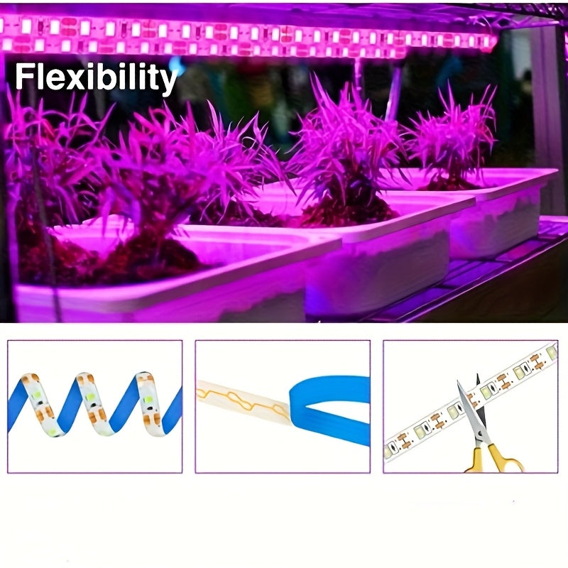 Flexible LED Grow Light Strips for Indoor Plants 4.88m USB Full Spectrum