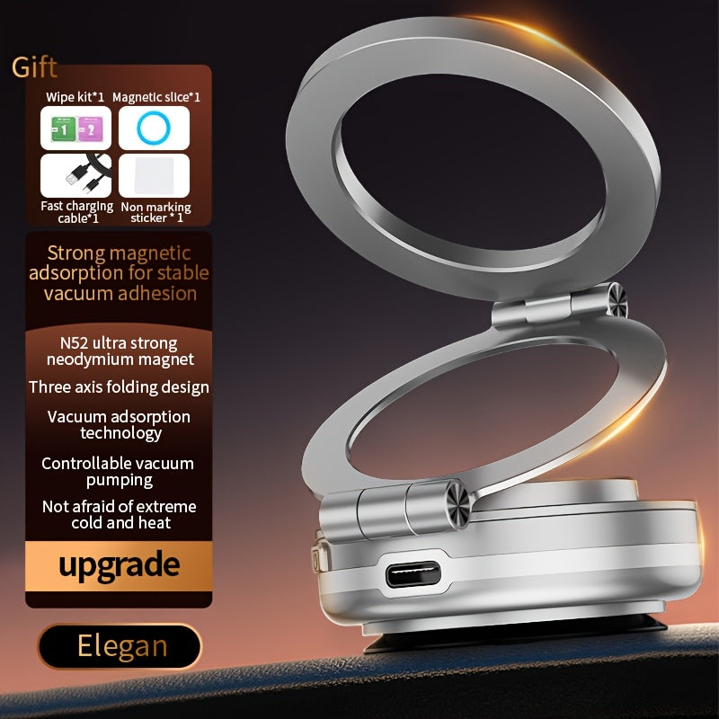 Magnitli avtomobil telefon uchun tutqich, iPhone uchun vakuum yopishqoq montaj