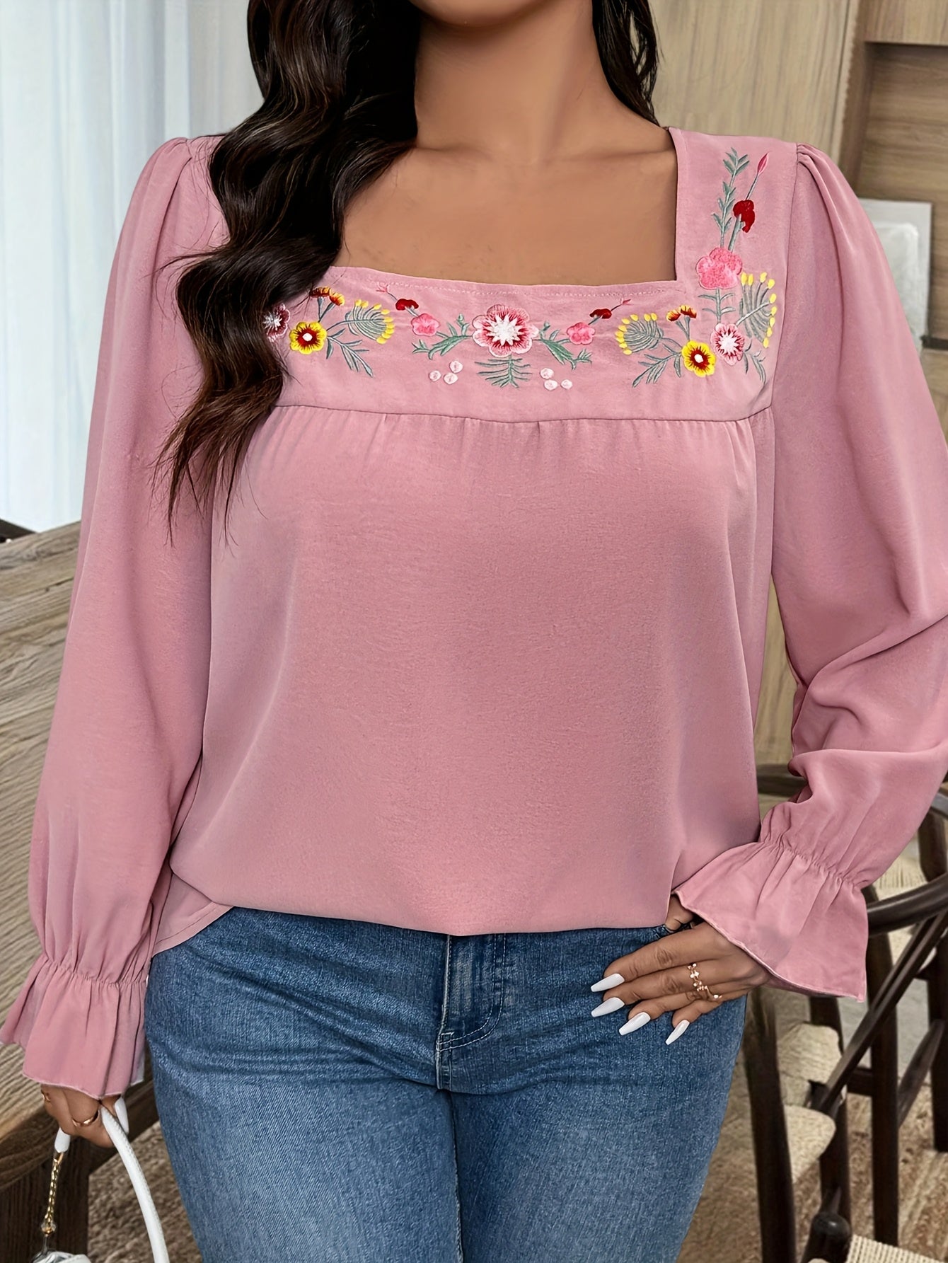 Plus o'lcham ayollar uchun xomashyo sariq bluz uzun qolli kundalik ko'ylak barcha mavsum uchun