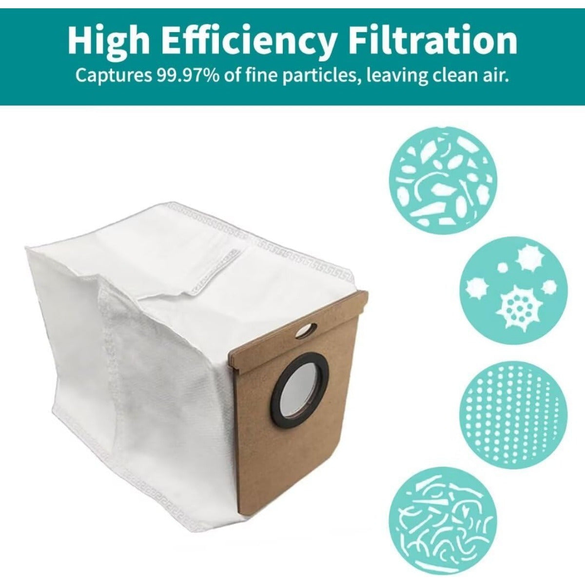 Filtri bilan birga Robot tozalagichlar uchun 2.5L vakuum sumkasi almashtirish