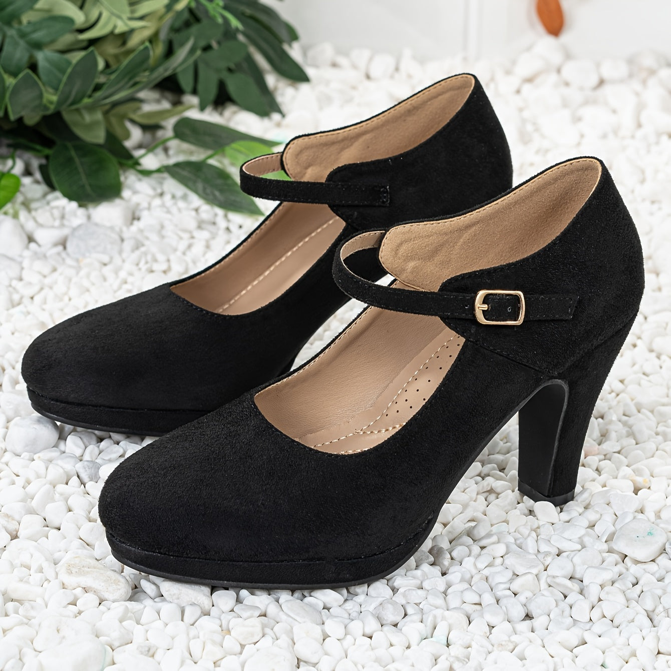 Women High Heel Platform Shoes Elegant Party Dress Heel Black Size 7
