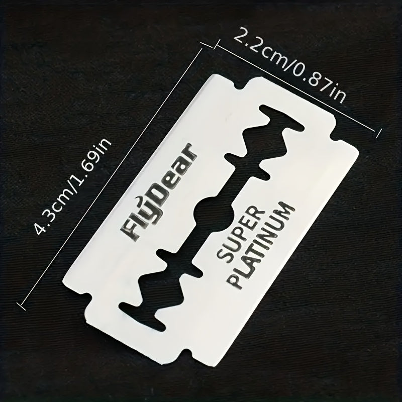 Men's Stainless Steel Double-Sided Razor Blades for Shaving and Hairdressing