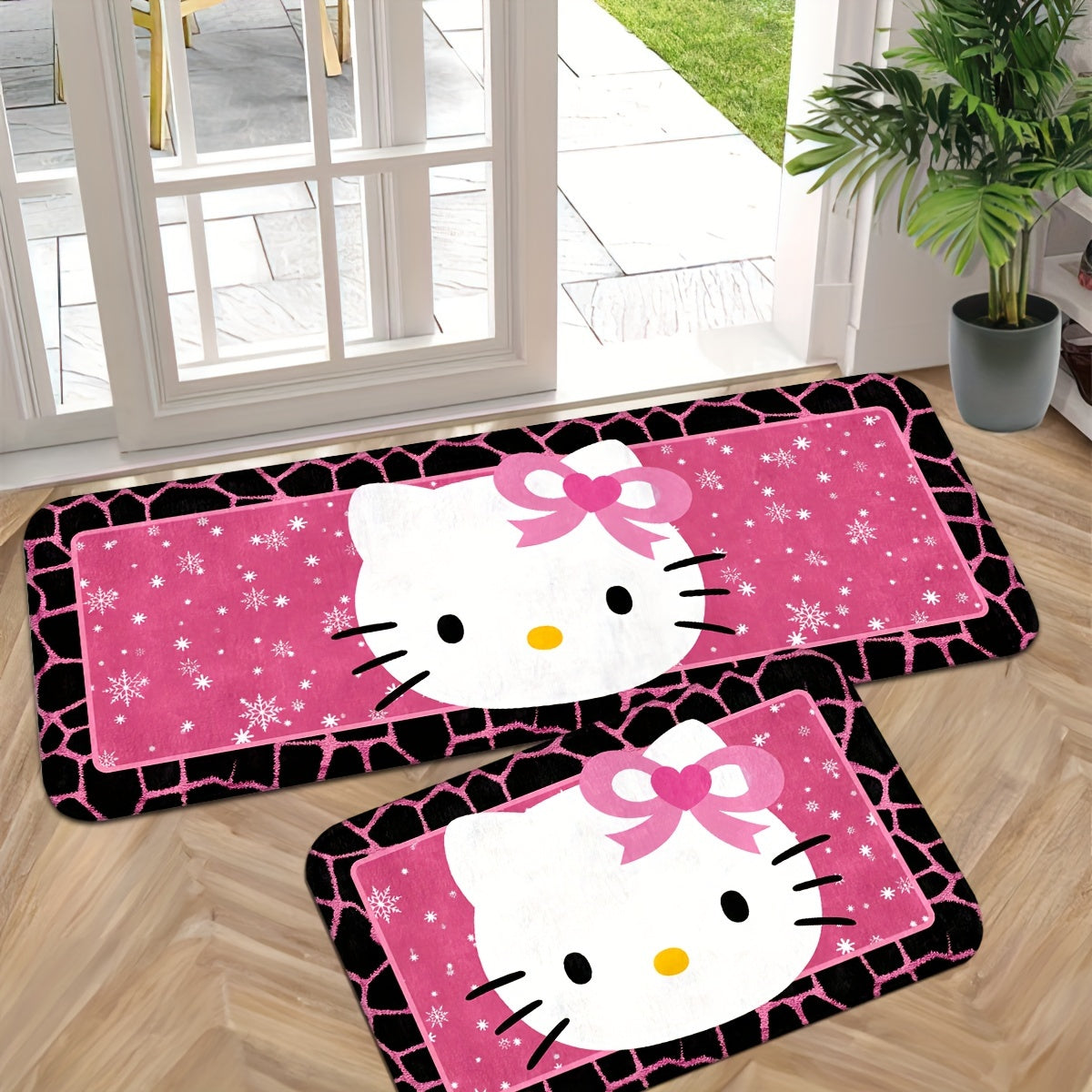 Indoor Door Mat Non-Slip Thickened Winter Christmas Decor for Kitchen Bathroom Laundry