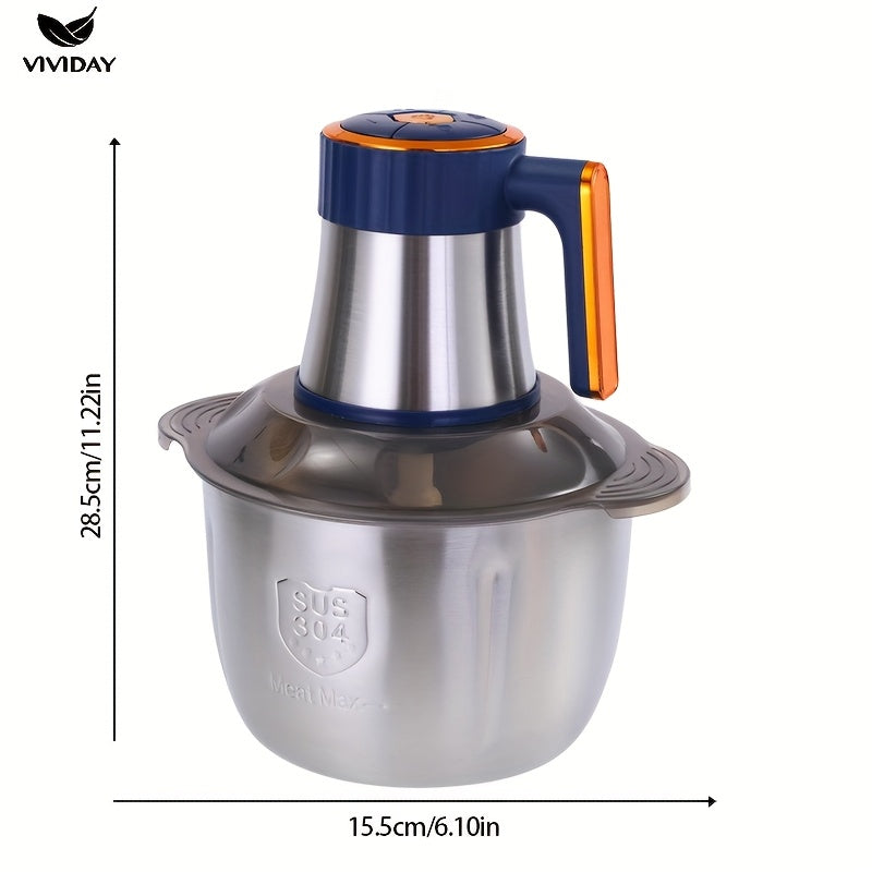 Stainless Steel Meat Grinder uy sharoitida tayyorlanadigan taomlar uchun muhim oshxona asbobi bo'lib, mustahkam plastmassa korpusi va Yevropa standarti rozetkasi bilan ta'minlangan.