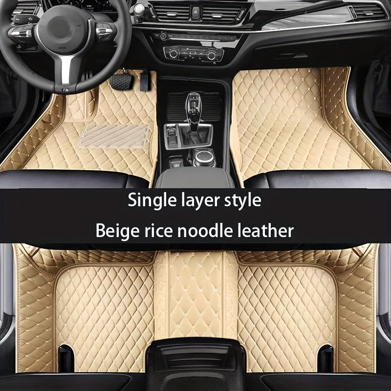 Customized PU Leather Car 3D Foot Mats All-Weather Wear-Resistant for SUVs
