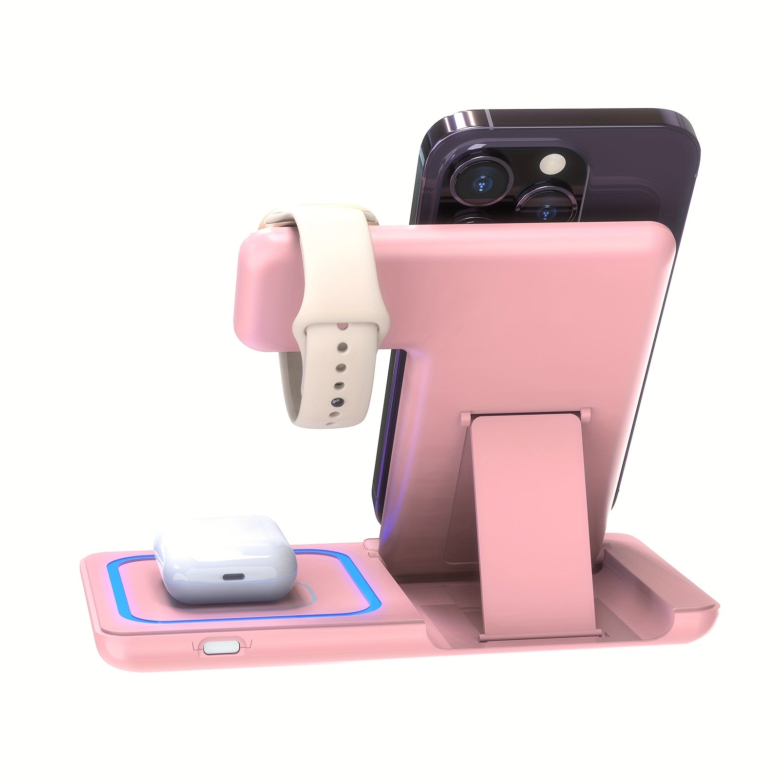 3-in-1 Wireless Charging Stand for iPhone, Apple Watch, AirPods