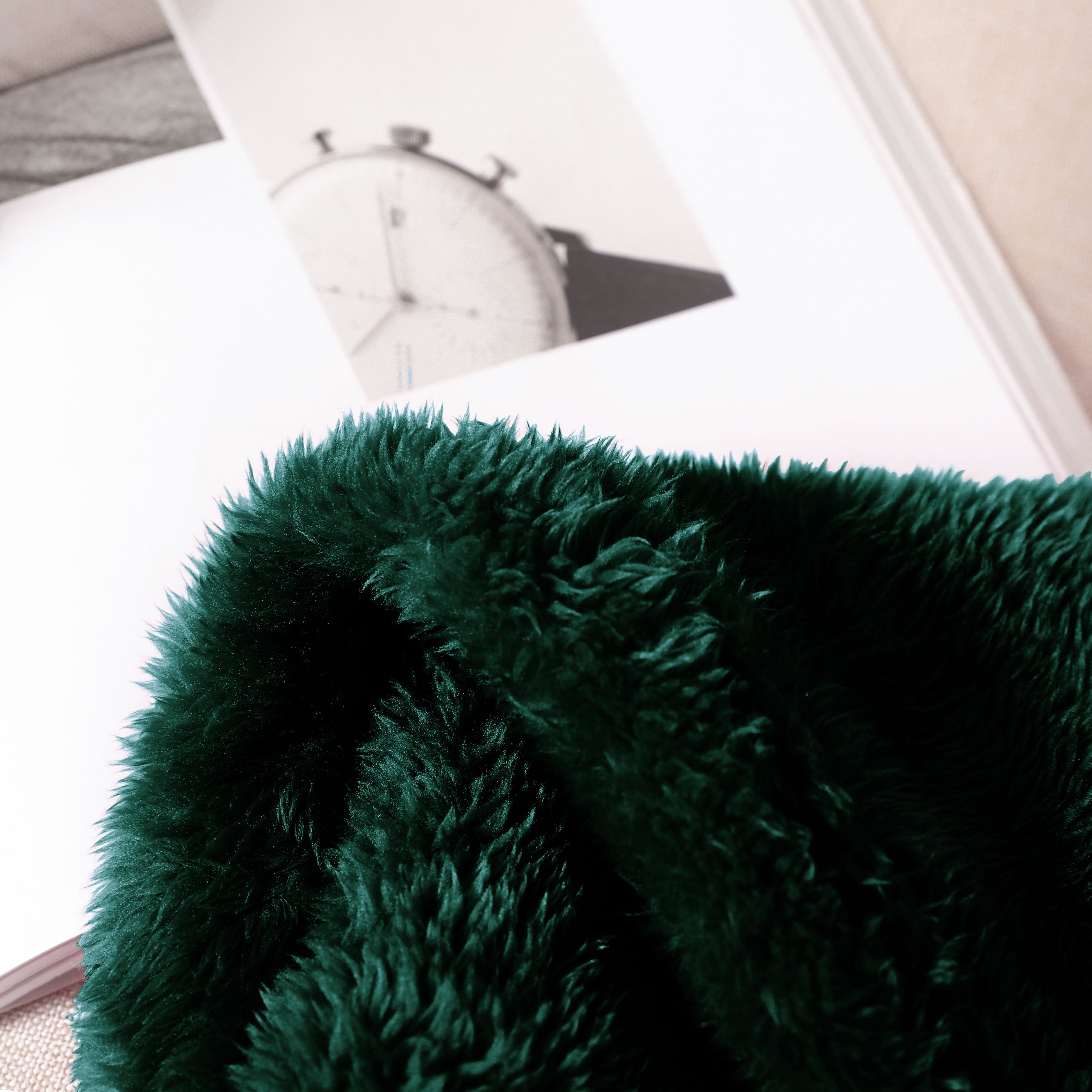 Baby Blanket Extra Large Fleece Throw for Kids Soft Warm Lightweight Forest Green