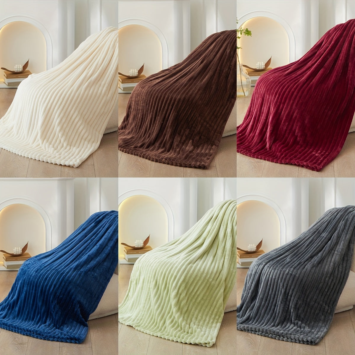 Многофункциональное однотонное одеяло - 1 шт., идеально подходит для поддержания тепла и уюта в любой комнате дома