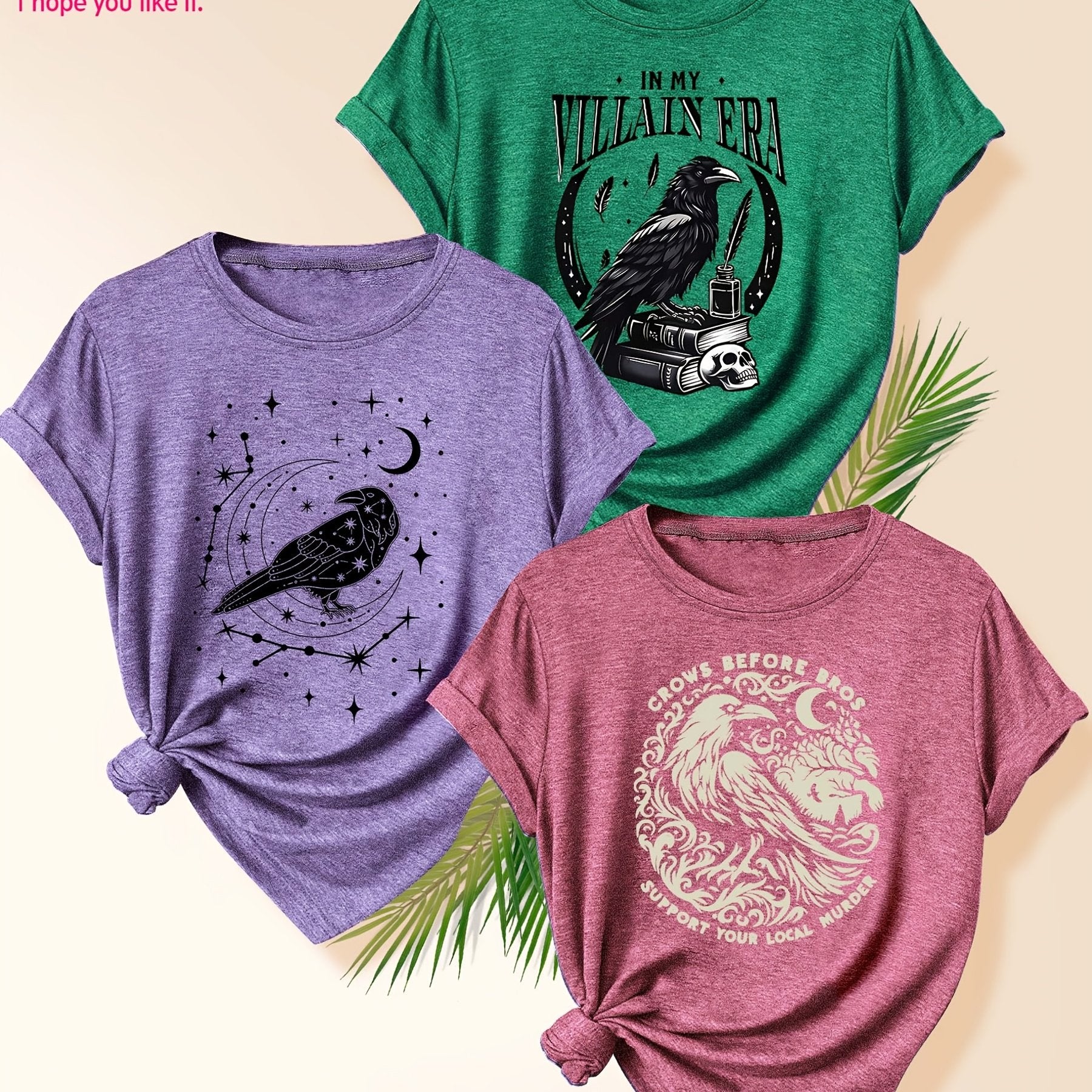 Women’s Cotton Owl Pattern T-Shirt Summer Casual Short Sleeve Multiple Colors