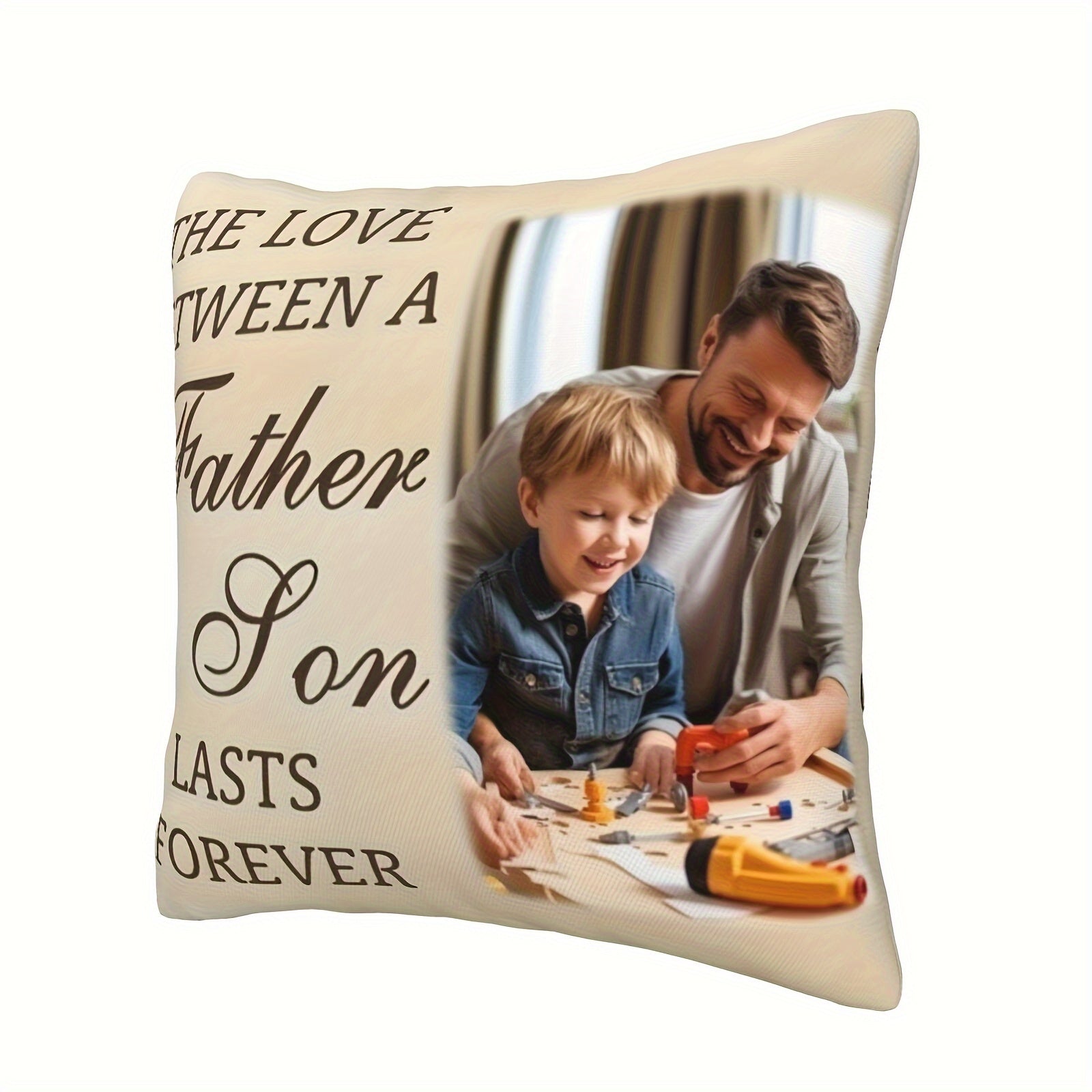 Personalized Photo Pillowcase for Father and Son Gift Home Decor 14+