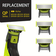 Три запасных серых лезвия для моделей QP2520, QP2530, QP2620, QP2630, QP2724 и QP2834.