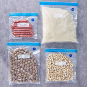 40 Pieces Reusable Vacuum Sealer Bags with Blue Zippers for Food Storage Airtight PE+PA