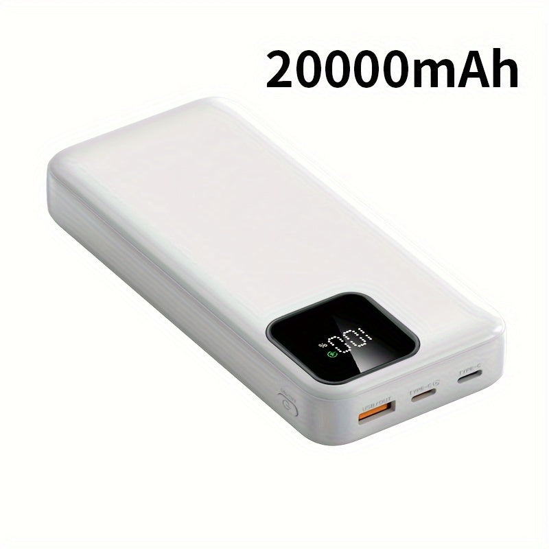 20000mAh Quvvat Banki 22.5W Tez To'ldirish LED Ko'rsatuvli Ikki Kirish va Chiqish Kompakt Portativ