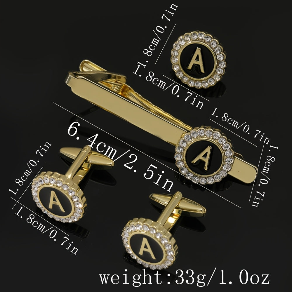 Men's All-Inclusive Accessory Set with Tie Clips Cufflinks Brooches Limited Edition