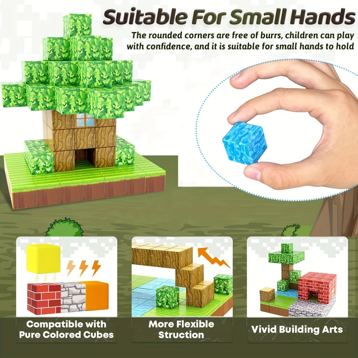 Magnetic Building Blocks for Kids STEM Learning Age 3+ Multi-Color