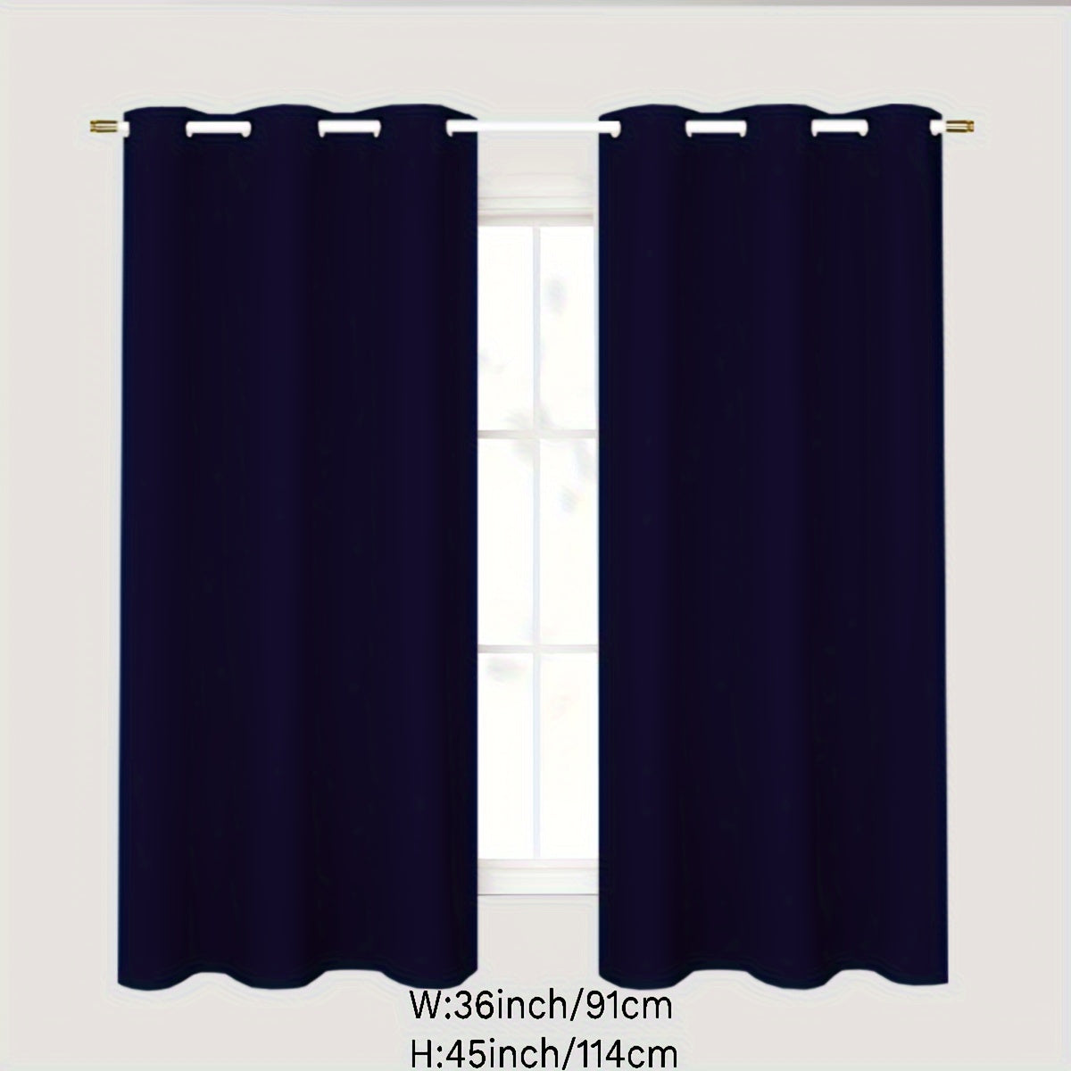 Gray Blackout Curtains for Bedroom Living Room Thermal Insulation Noise Reduction 1PC