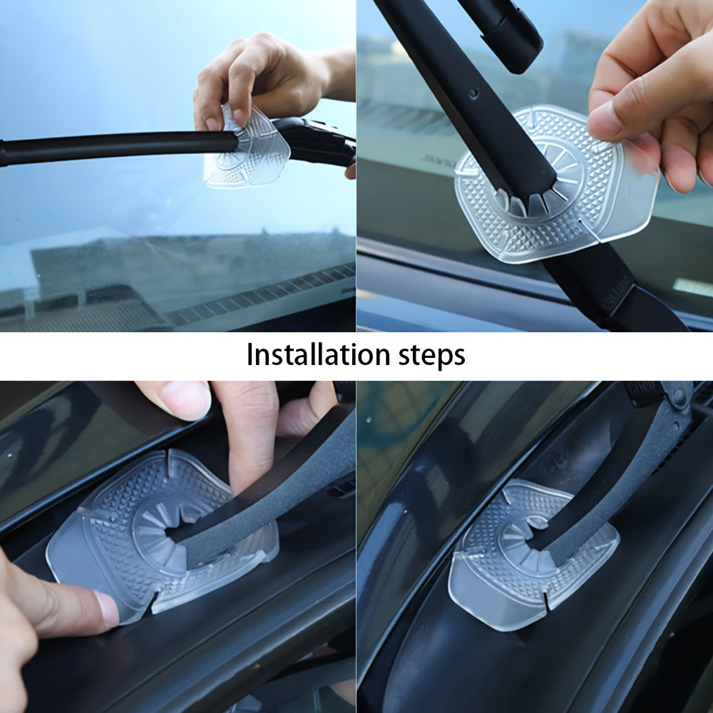 2 Pack Silicone Car Wiper Hole Covers Auto Dust Leaf Protection Durable