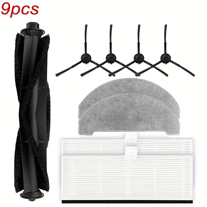 Imou L11 Pro, Honiture Q6 Pro, Laresar L6 Pro, Airrobo T10+ va Arnagar S8 Pro pol tozalagichlari uchun almashtirish qismlari: Asosiy yon cho'tka, filtr, mopa mato va chang sumkasi.